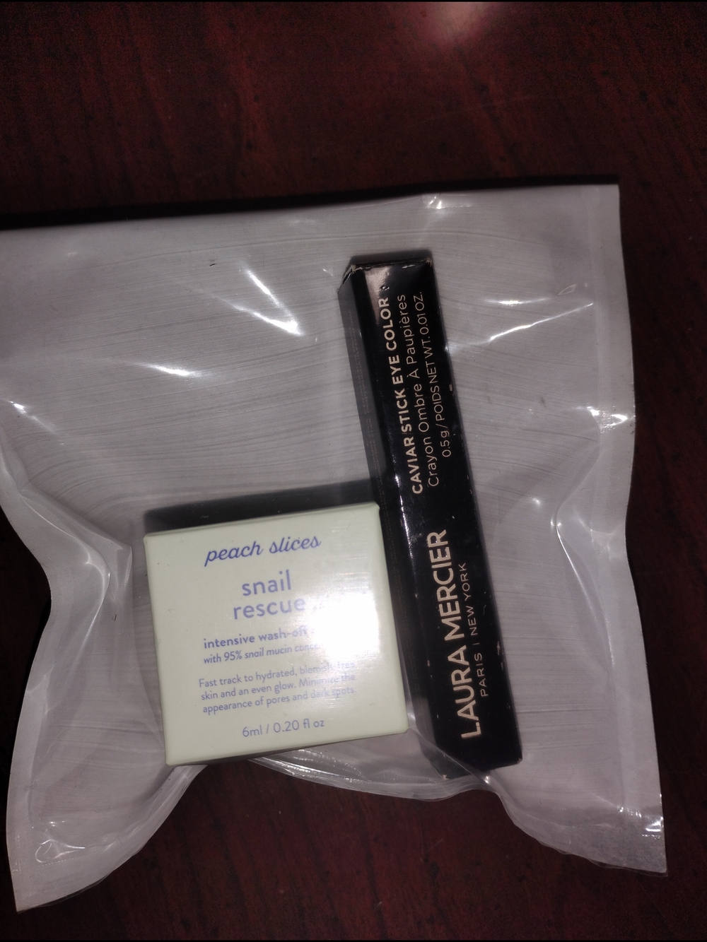 New Laura Mercier Eyeshadow Stick & Peach Slices Snail Rescue